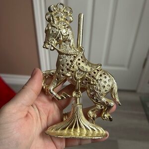 TORINO Gold Carousel Horse Figurine STUD earrings organizer 🐴